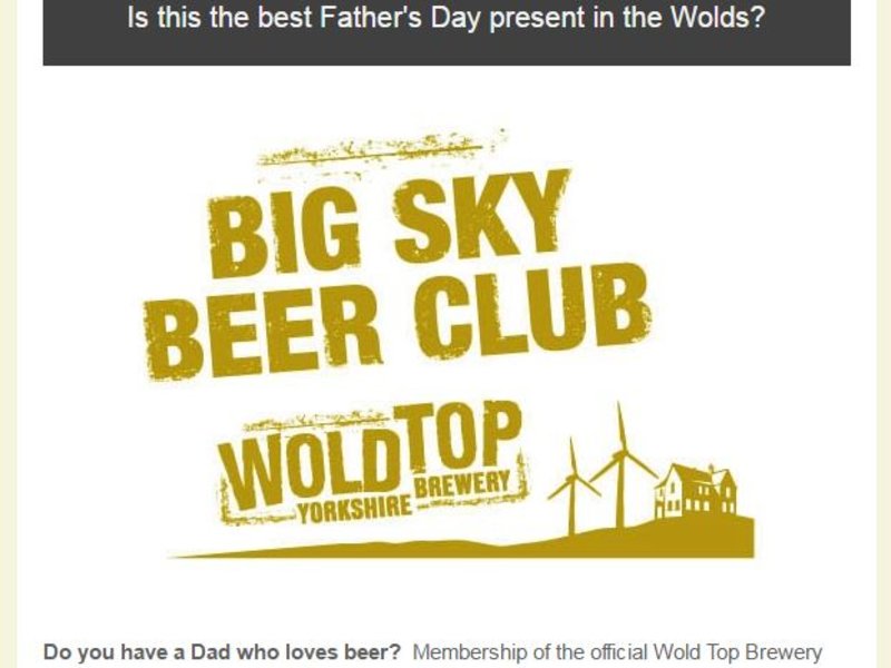 Latest news from Wold Top Brewery and Muddy Souls Events