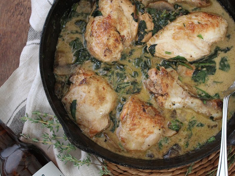 British Food Fortnight Drunken Creamy Chicken Recipe